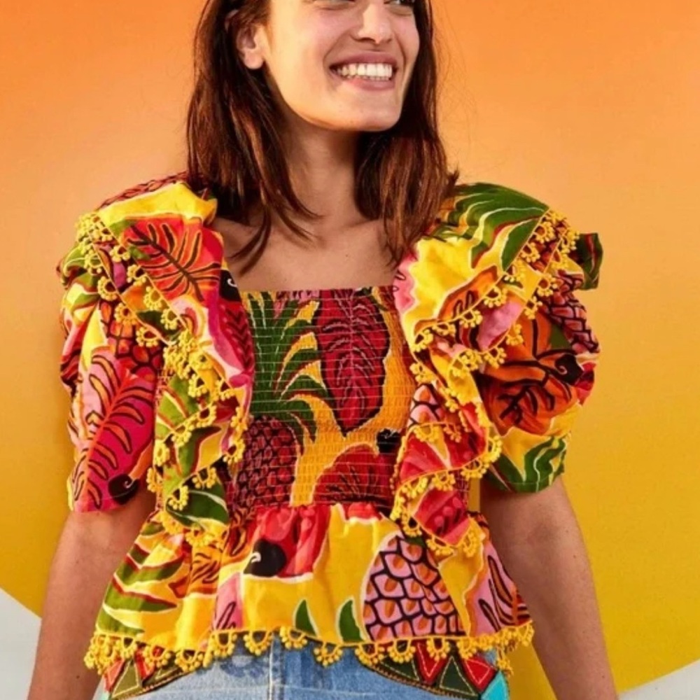 FARM Rio Multicolor Ruffled Blouse - Picture 2 of 5